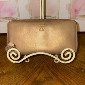 Loewe Gold Leather Wallet